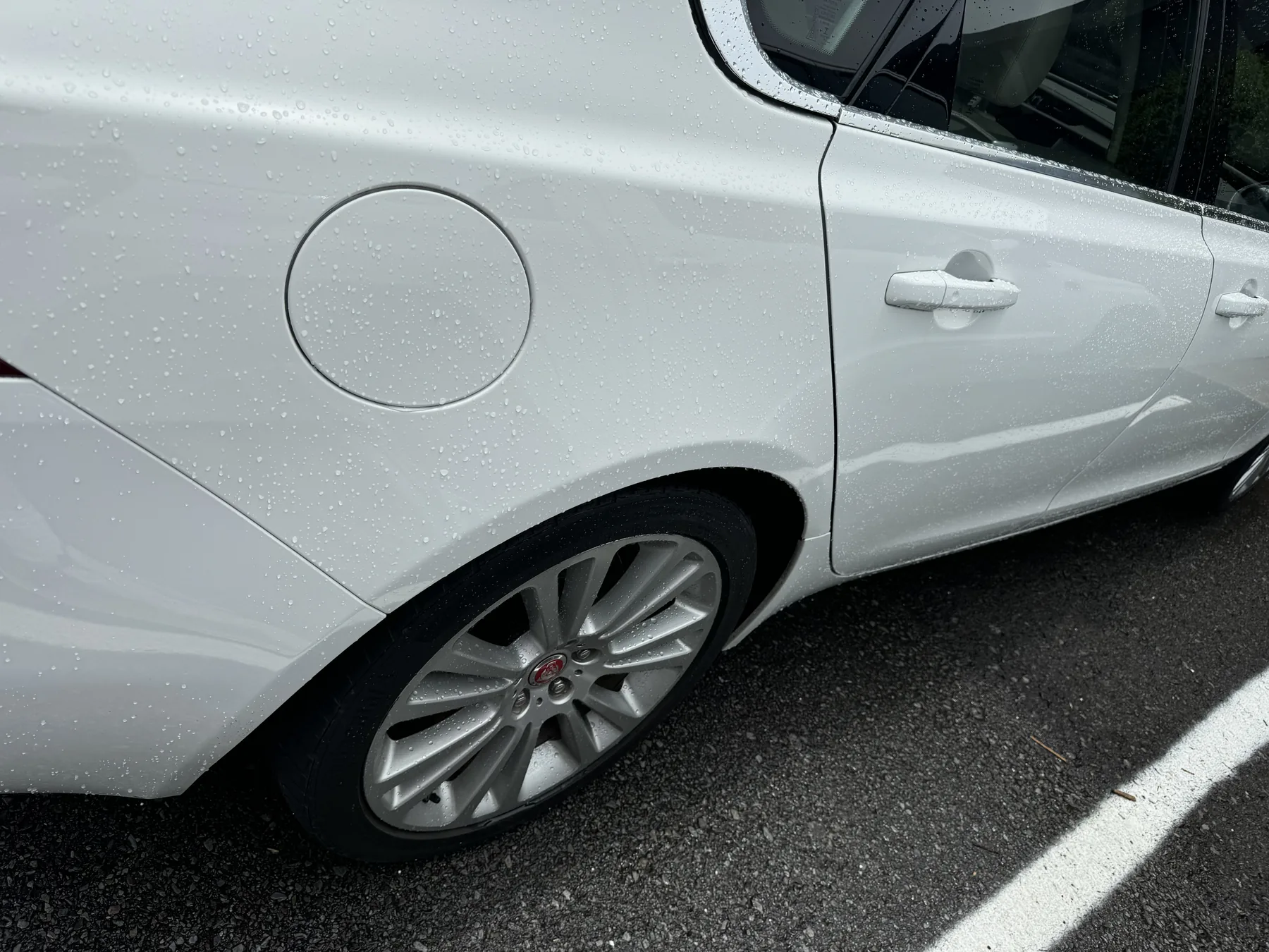 Jaguar after paint transfer removal