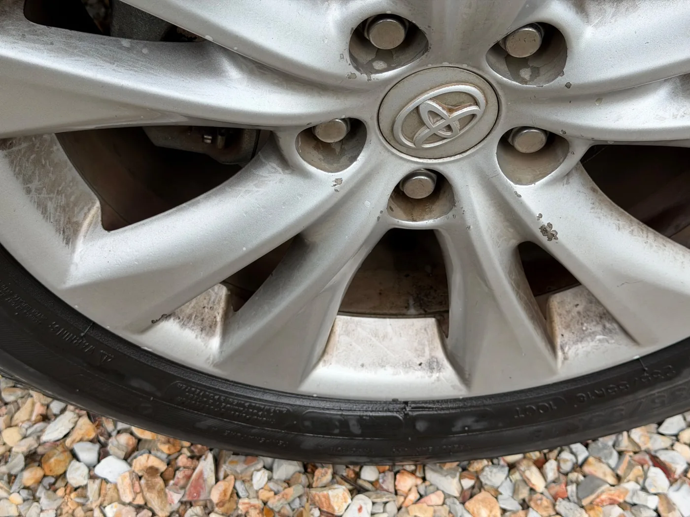 Wheel before cleaning